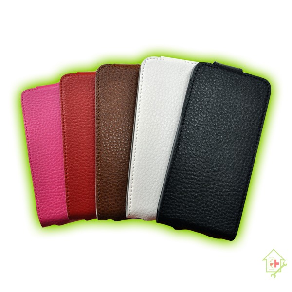 Apple IPhone 5 Klappledertasche Krokodil-Look, versch. Farben