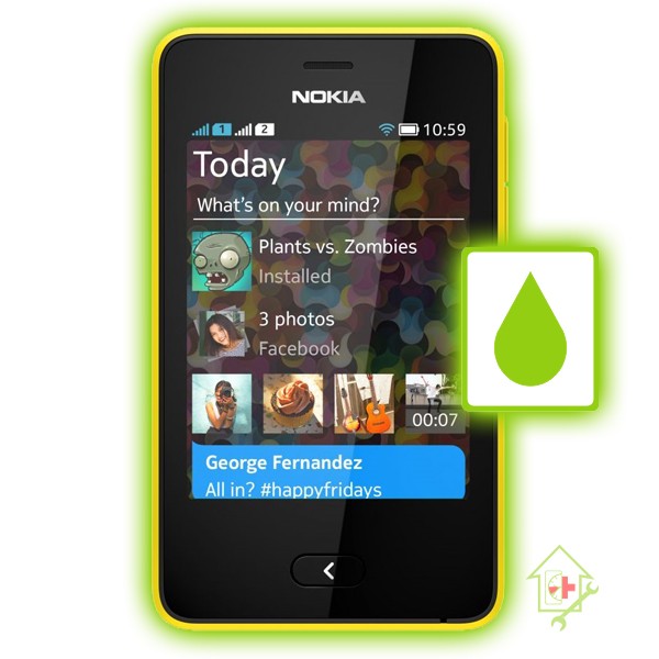 Original Nokia Asha 501 Wasserschaden Reparatur